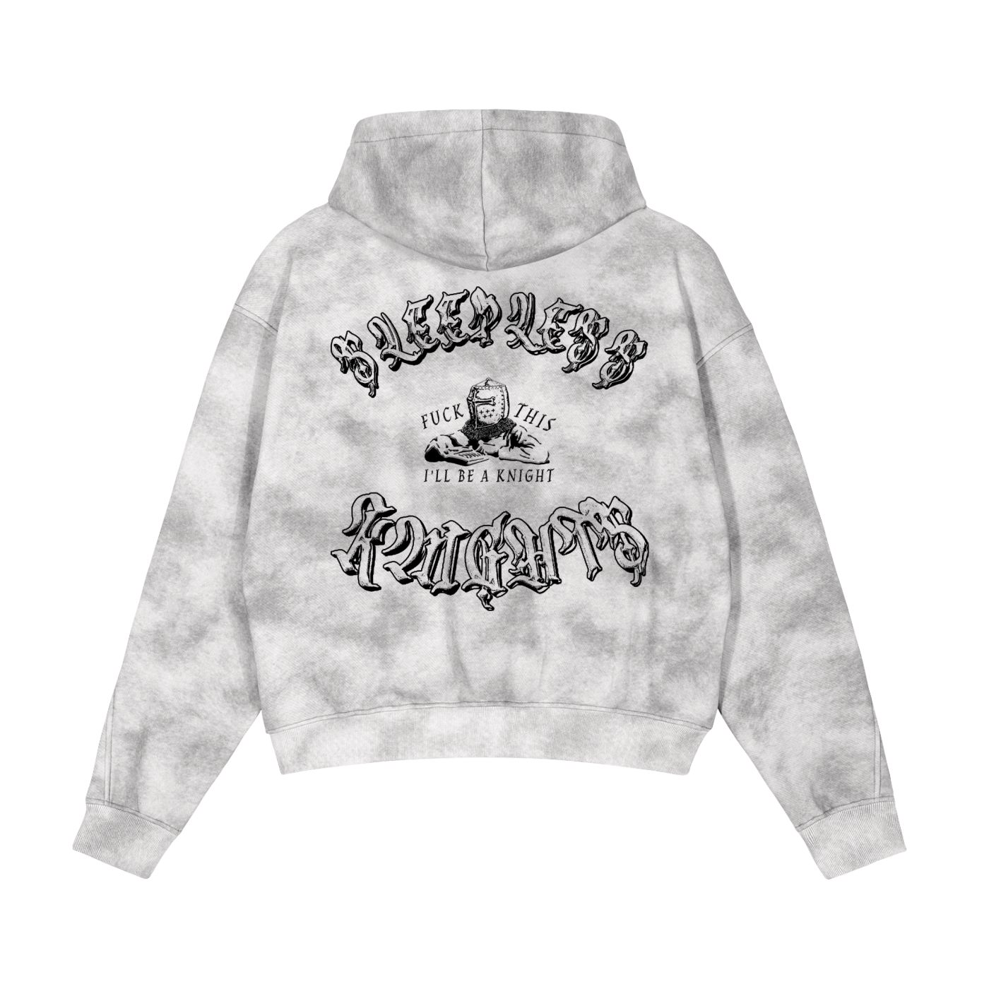 Dirty Washed Zip-Up Fleece Hoodie